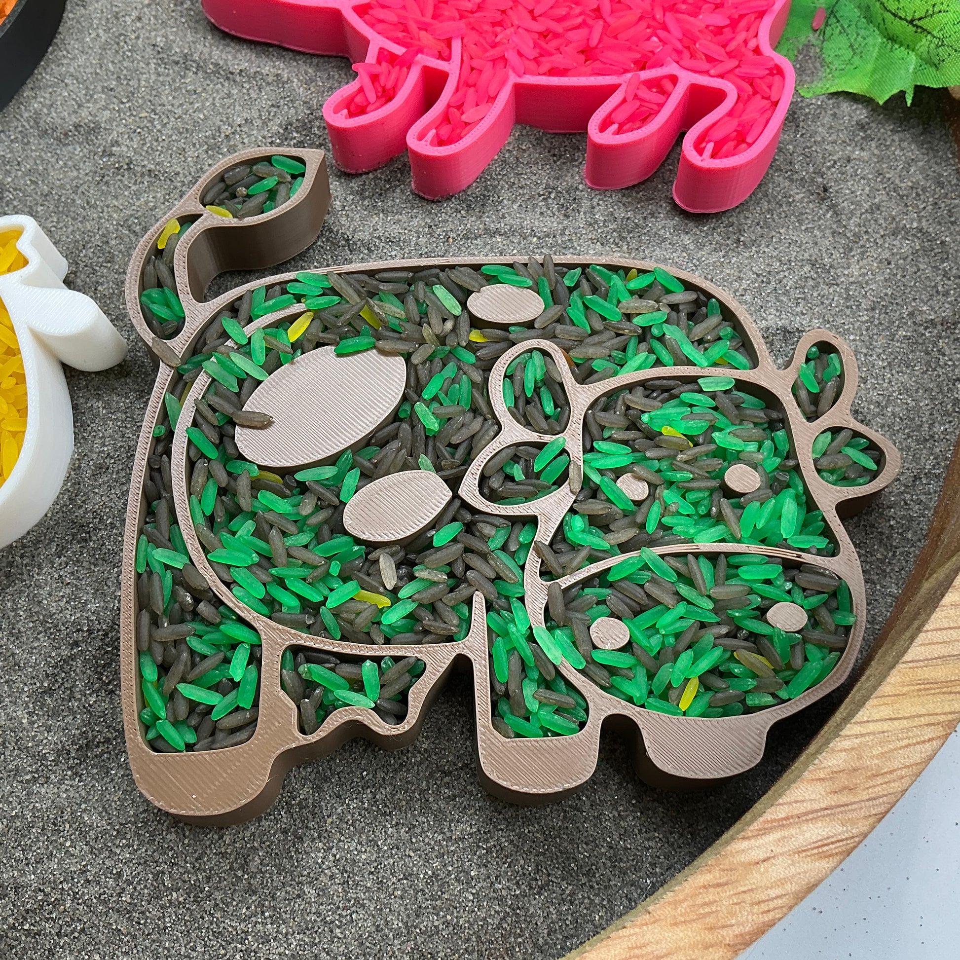 3D-printed farm animals sensory filling tray 4-piece set - cow, pig, sheep and chicken - view 8 of 12