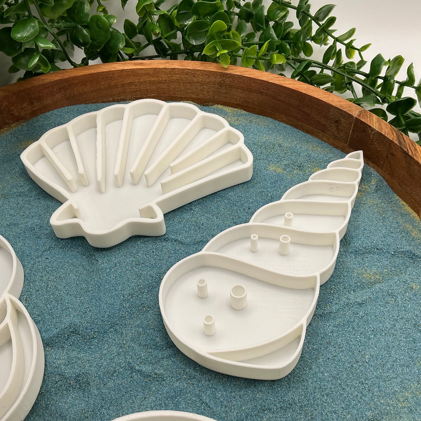 3D-printed seashell sensory filling tray, 4-piece set for sand and rice tuff trays - view 7 of 9