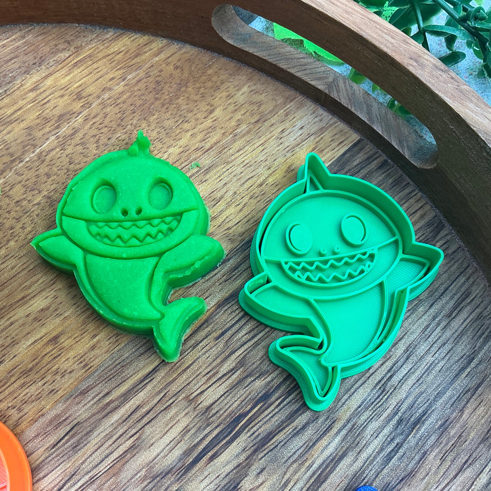 3D-printed shark family play dough cookie cutter set - 5 piece graduated size ocean theme - view 5 of 11