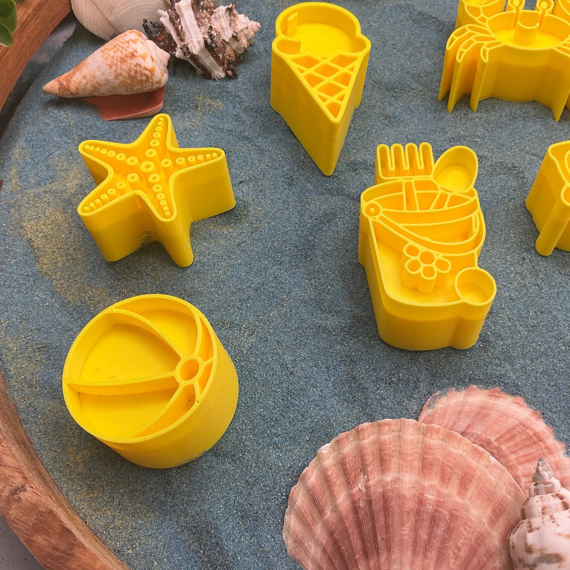 3D-printed summer stamps, 11-piece set for play dough, kinetic sand and clay - view 4 of 9