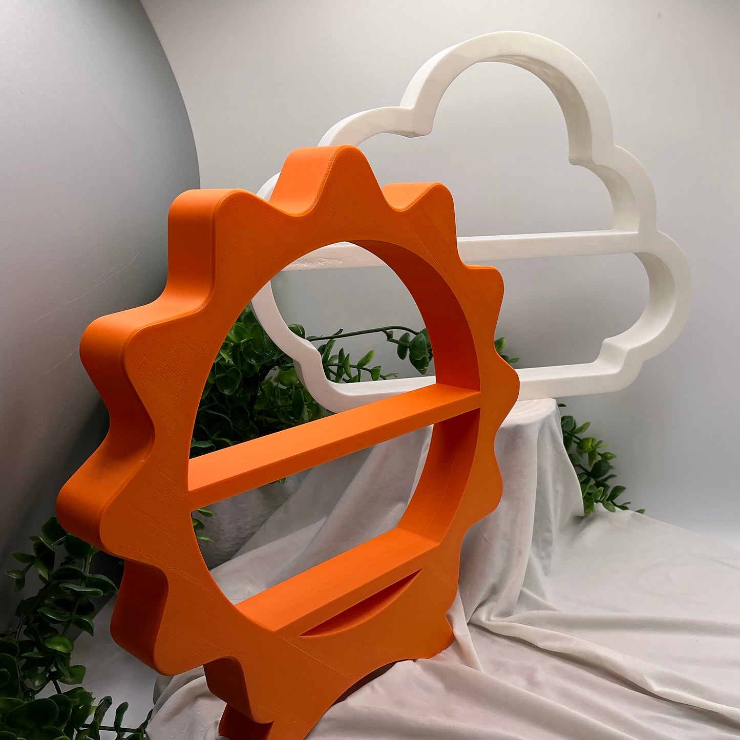 Set of two table top shelves cloud & Sun bedroom decor