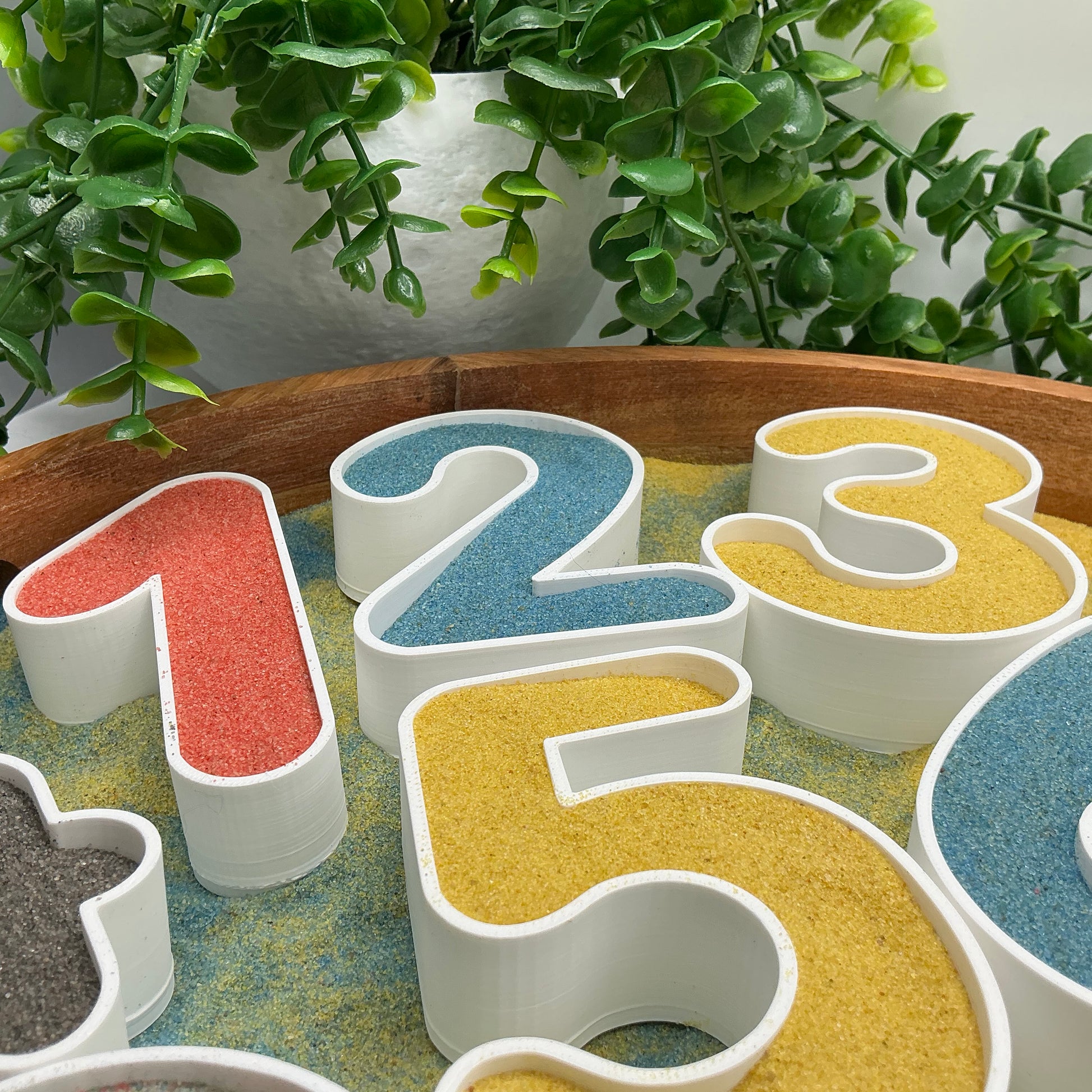 3D-printed large numbers 1 to 10 sensory filling tray for early maths - view 3 of 8