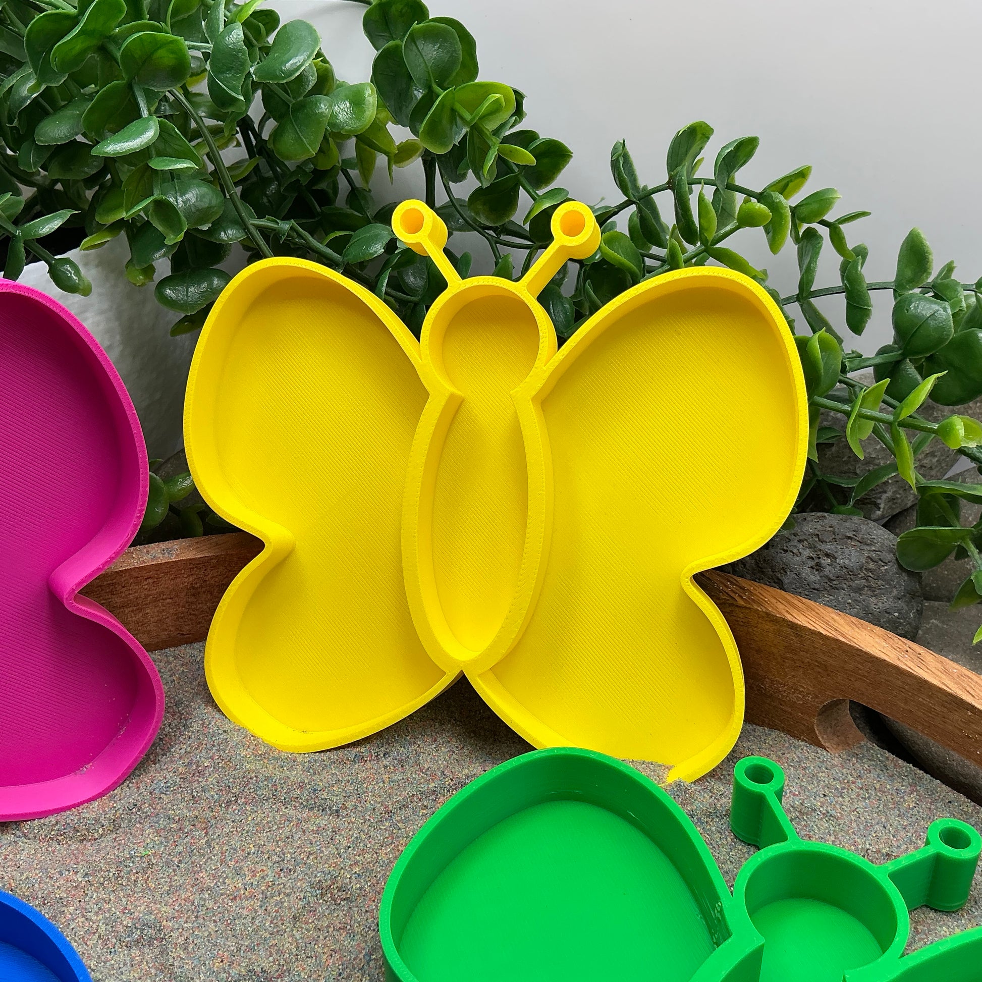 3D-printed butterfly sensory filling tray, 5-piece set for sand and rice tuff trays - view 3 of 10
