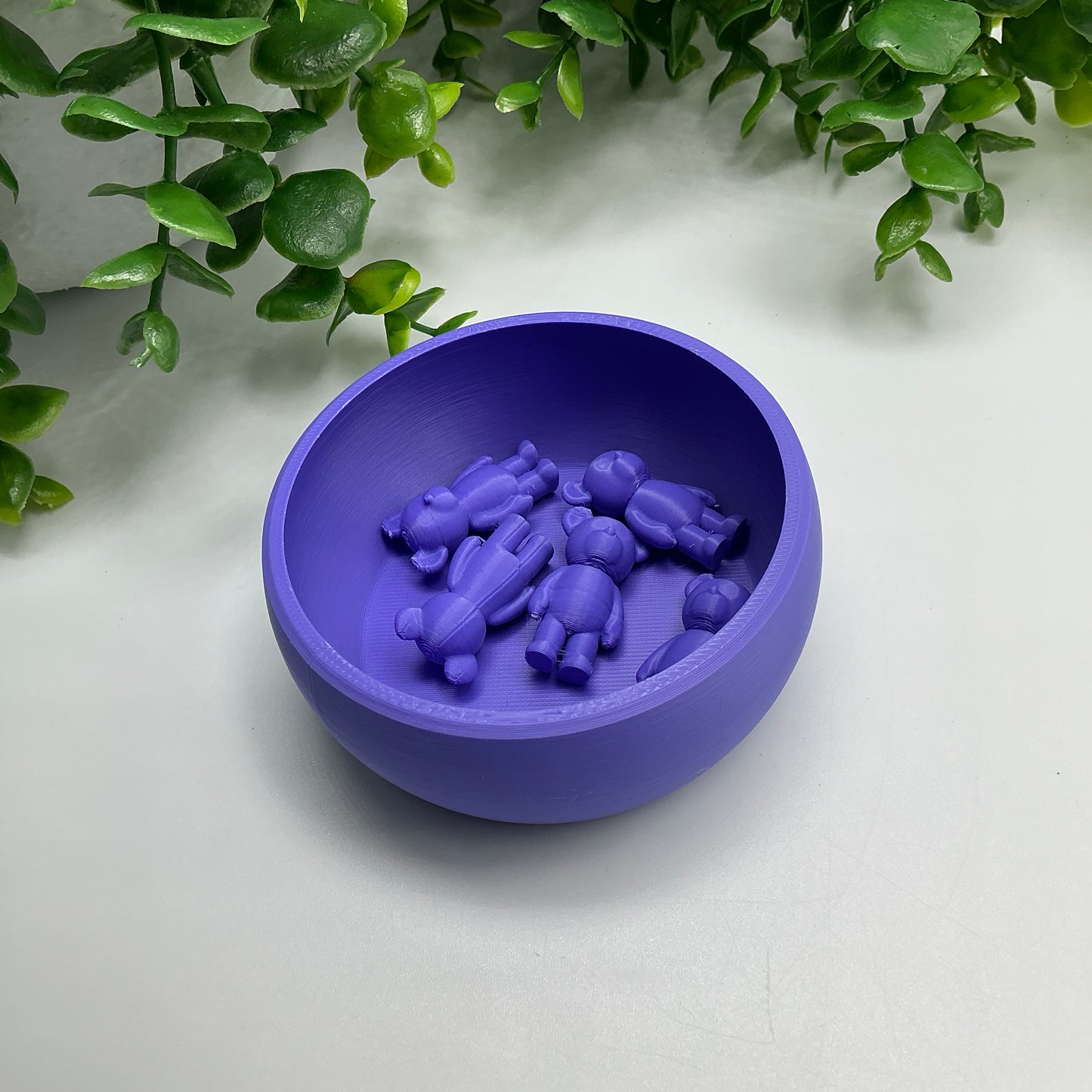 Counting Teddy Bear with Bowl - side view