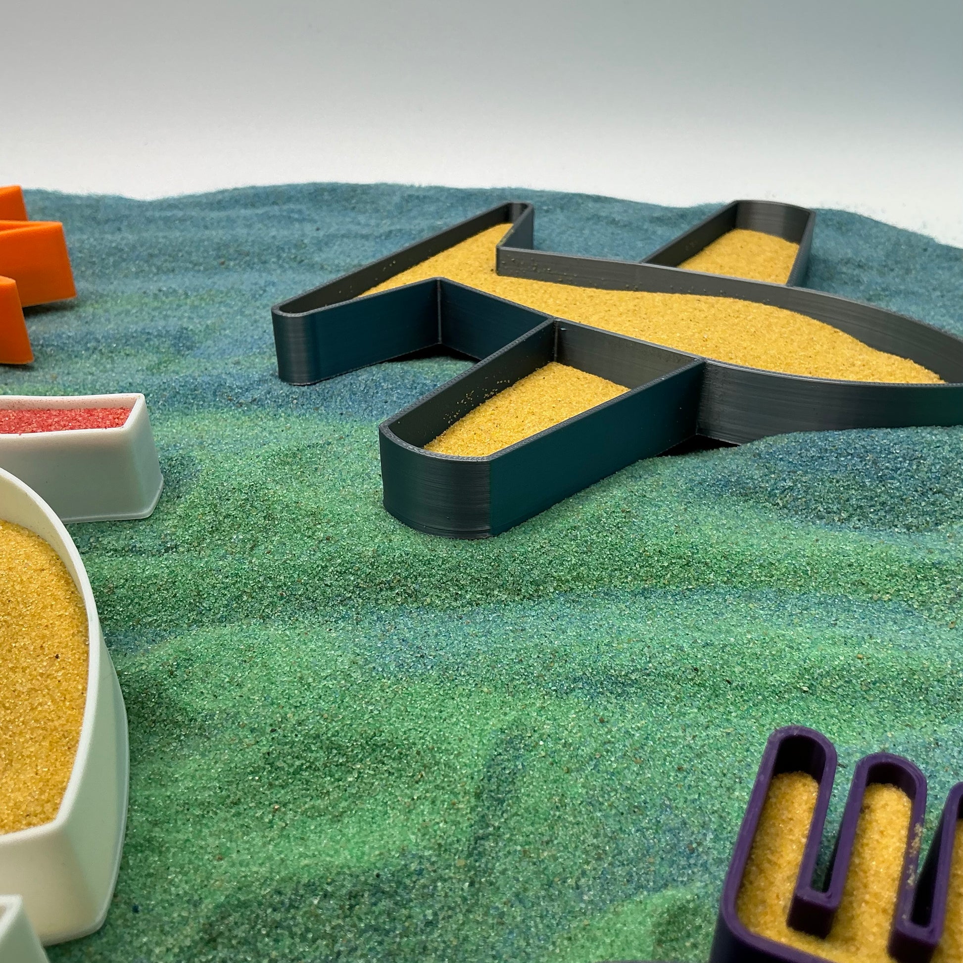 Summer Holiday Sensory Filling Trays Airplane, Boat, Sandcastle or Bucket Eco-Fr - Close Up