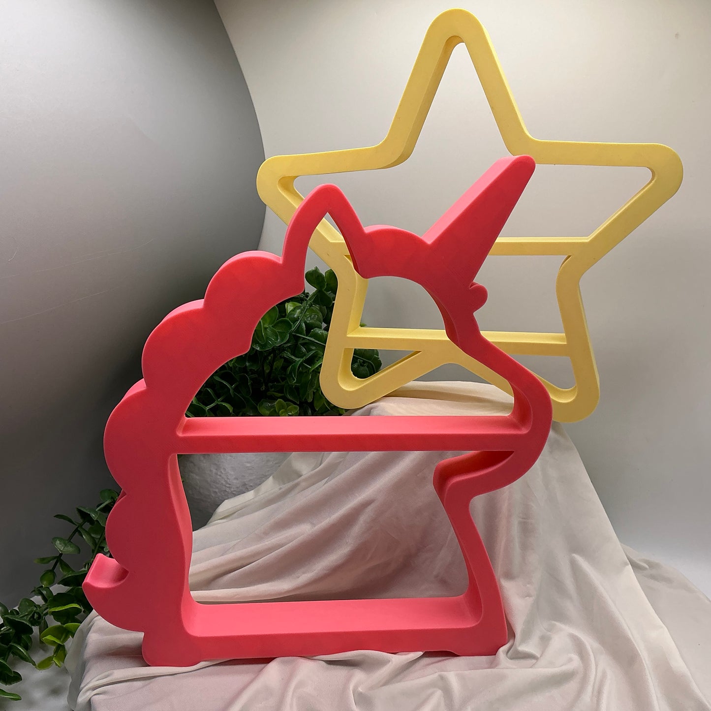 Set of two table top mini shelves Star & Unicorn bedroom decoration