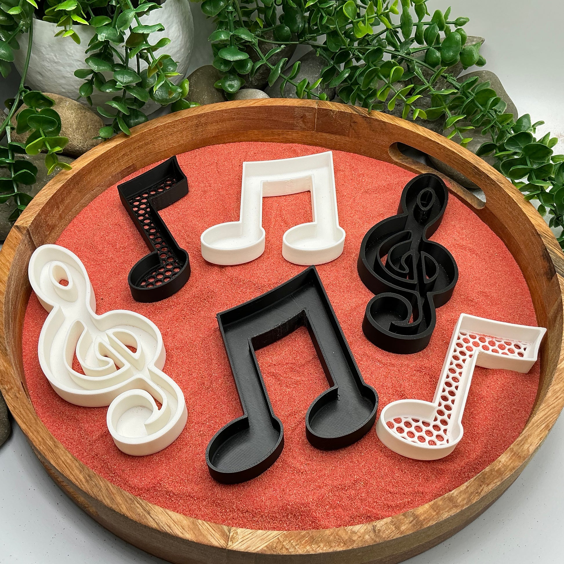 3D-printed musical notes sensory filling tray, 6-piece set for sand and rice tuff trays - view 1 of 10