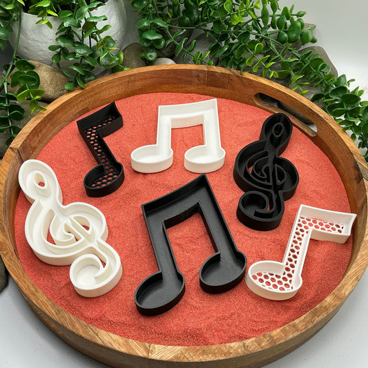 3D-printed musical notes sensory filling tray, 6-piece set for sand and rice tuff trays - view 1 of 10