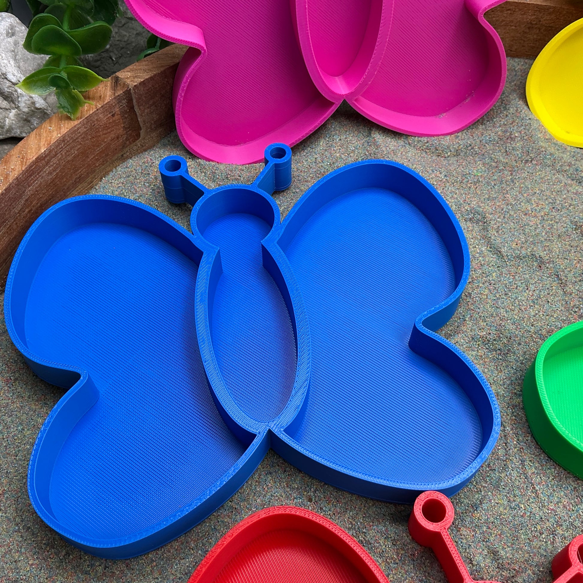 3D-printed butterfly sensory filling tray, 5-piece set for sand and rice tuff trays - view 4 of 10
