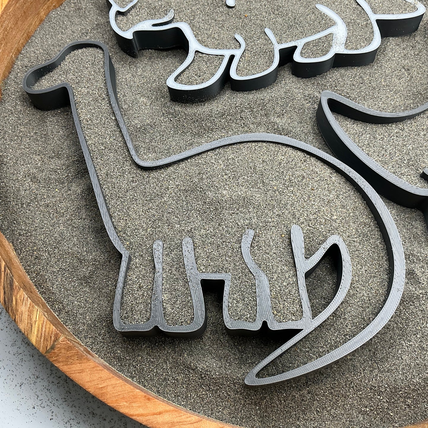 3D-printed dinosaur fill shapes sensory filling tray, 3-piece set for sand and rice tuff trays - view 9 of 11