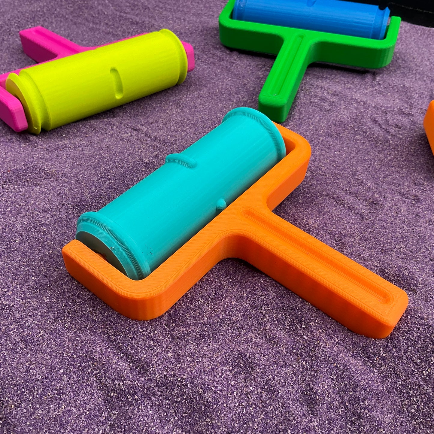 Road Pattern Roller 3 piece Set Sand Roller