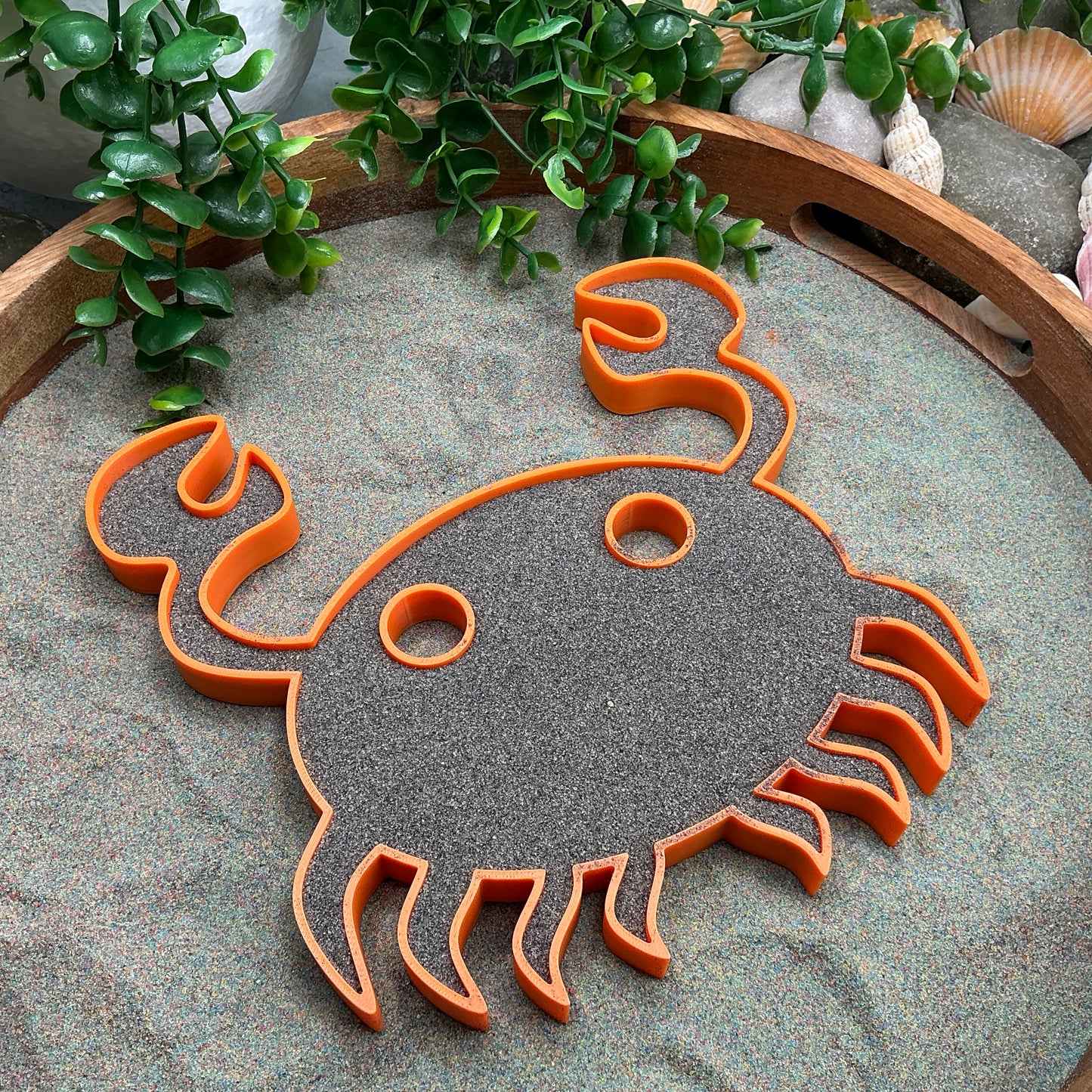 Large Crab Sensory Filling Tray - Eco-Friendly 3D Printed for Sand, Rice & Oats