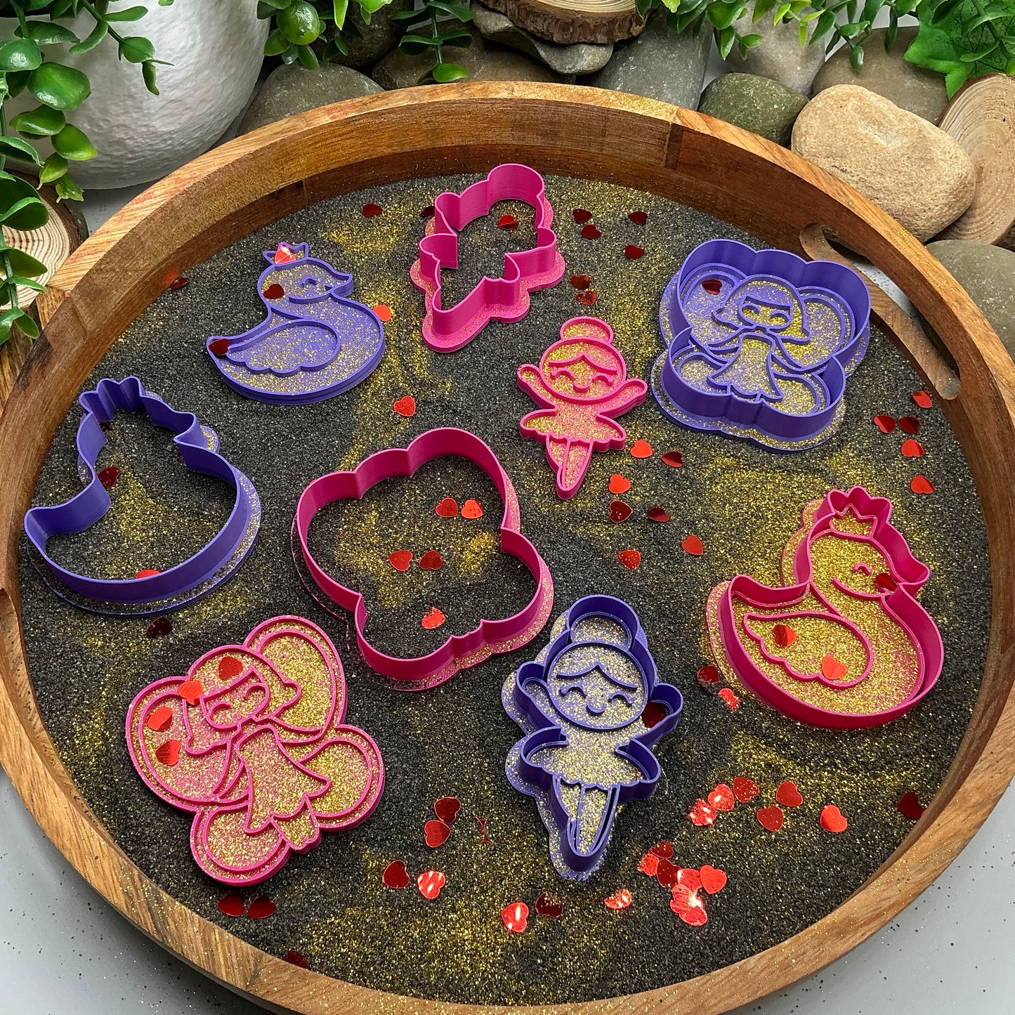 Fairy Ballerina Swan Cutter Stamp Cookie Playdoh 12 piece set play