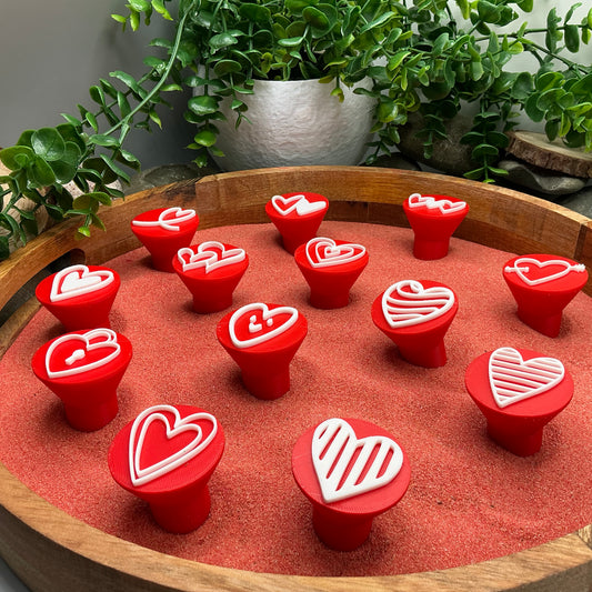 Heart shape stamps 13 piece set play dough stamps