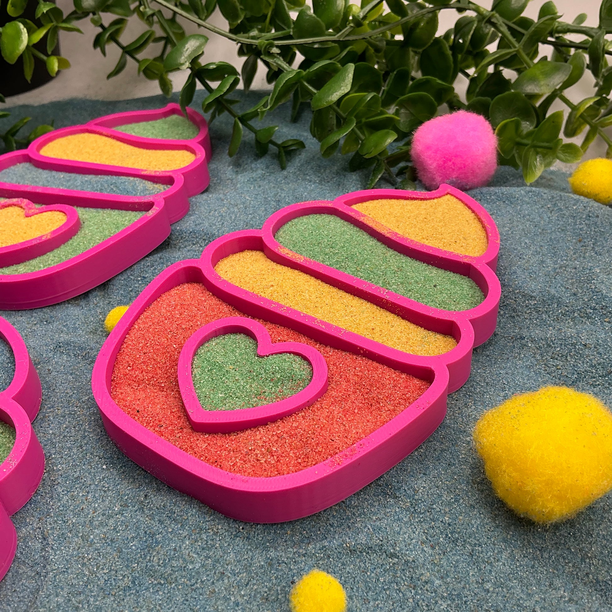 Cupcake Sensory Trays & Heart Scoops Eco Friendly Montessori Toy 3D Printed Food - View 9