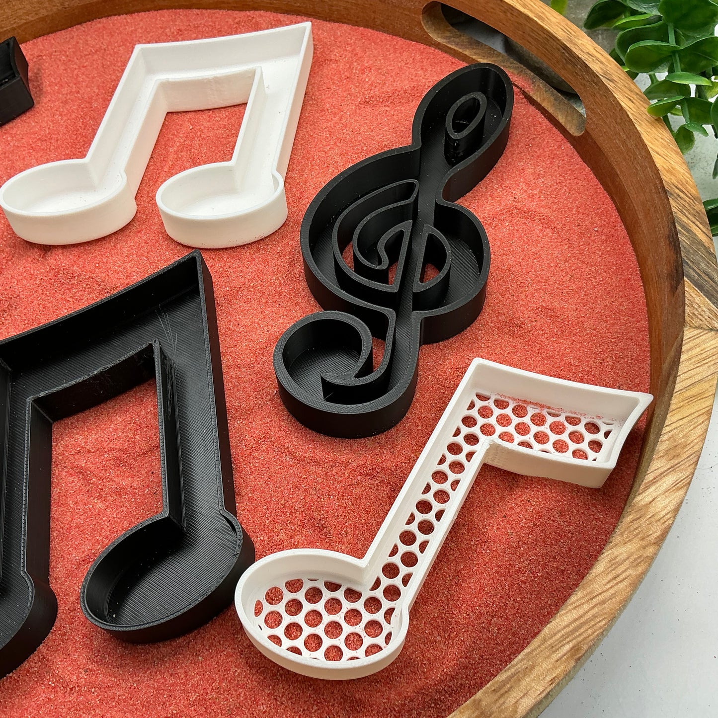 3D-printed musical notes sensory filling tray, 6-piece set for sand and rice tuff trays - view 5 of 10