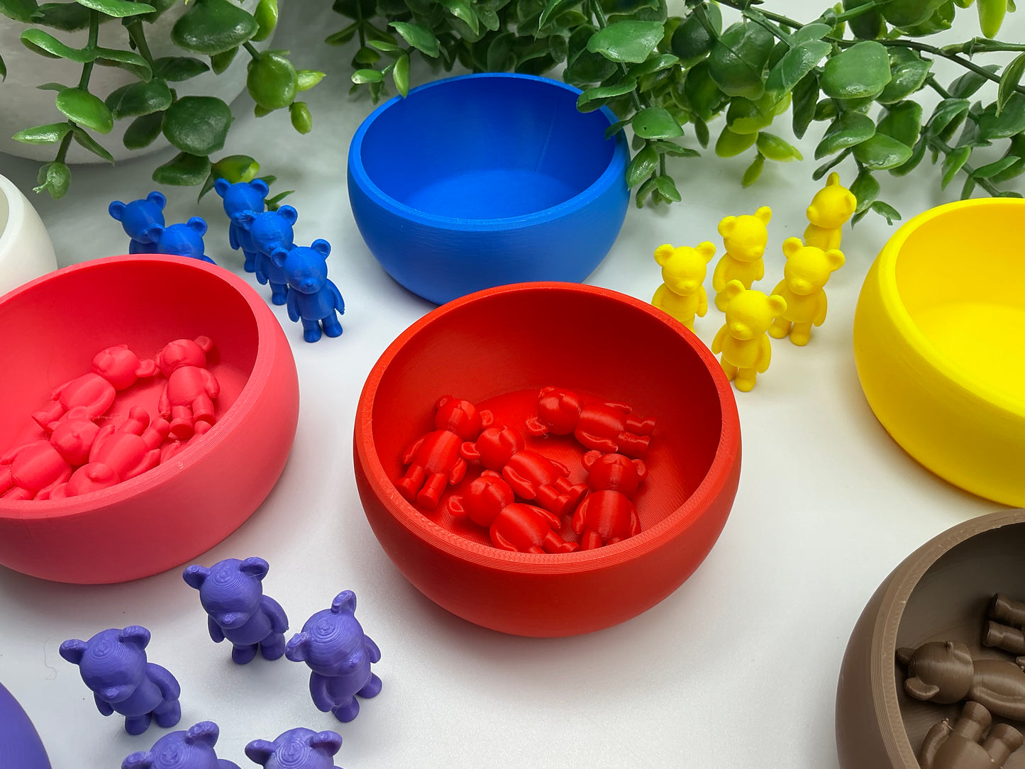 Counting Teddy Bear with Bowl - showing texture