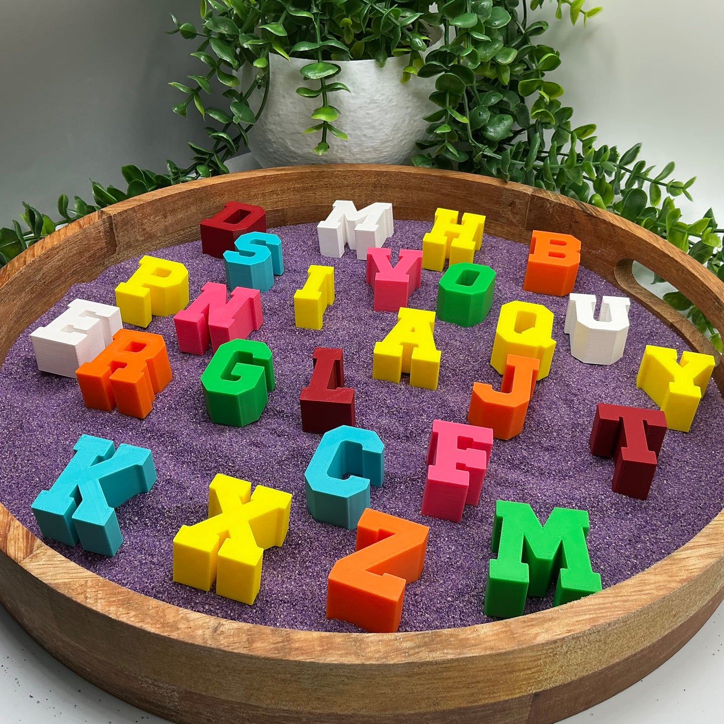 Small chunky stacking alphabet letters A to Z