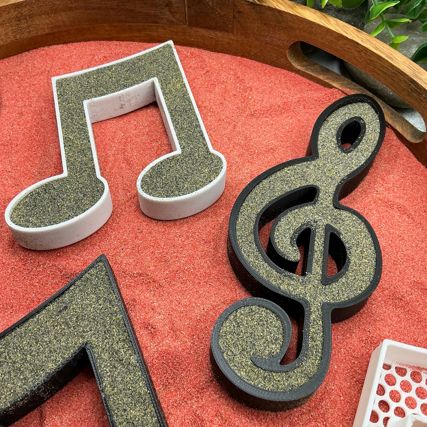 3D-printed musical notes sensory filling tray, 6-piece set for sand and rice tuff trays - view 9 of 10