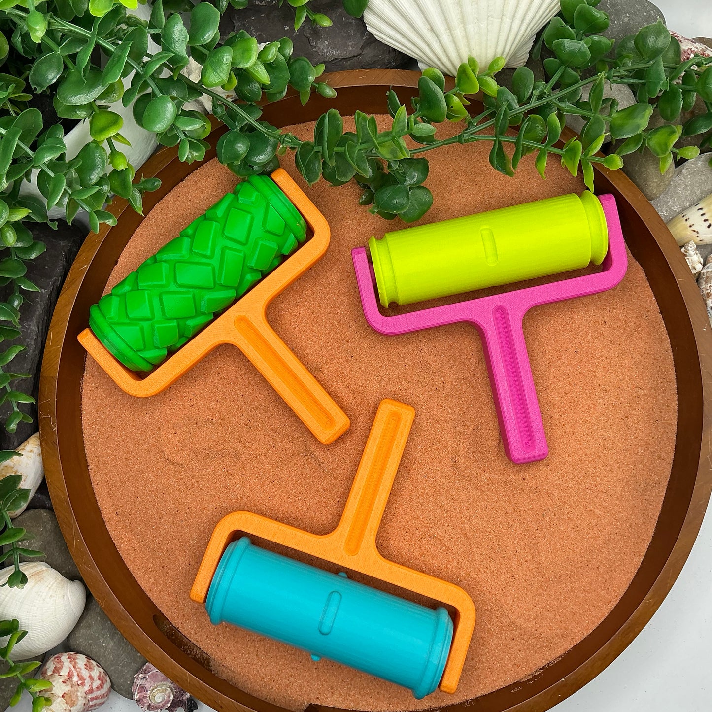 Road Pattern Roller 3 piece Set Sand Roller