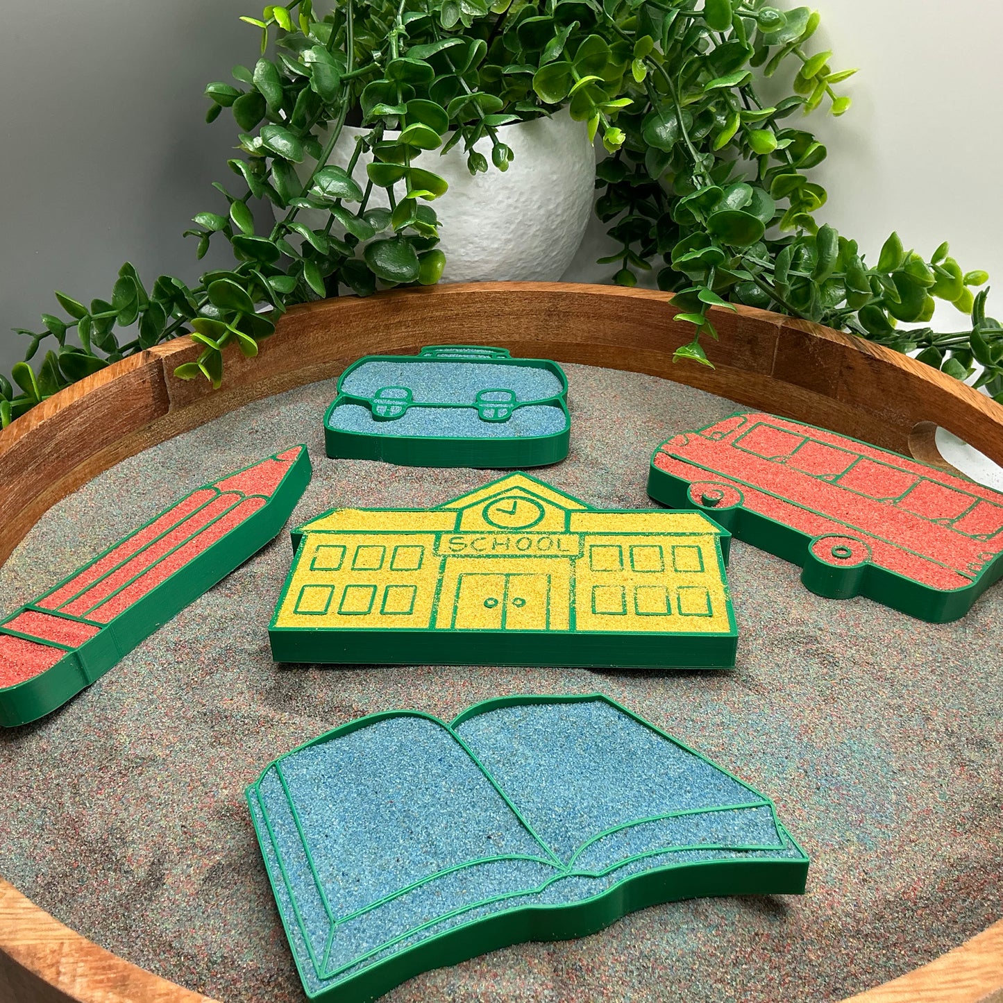 School Sensory Filling Trays 5 Piece Set - colour option