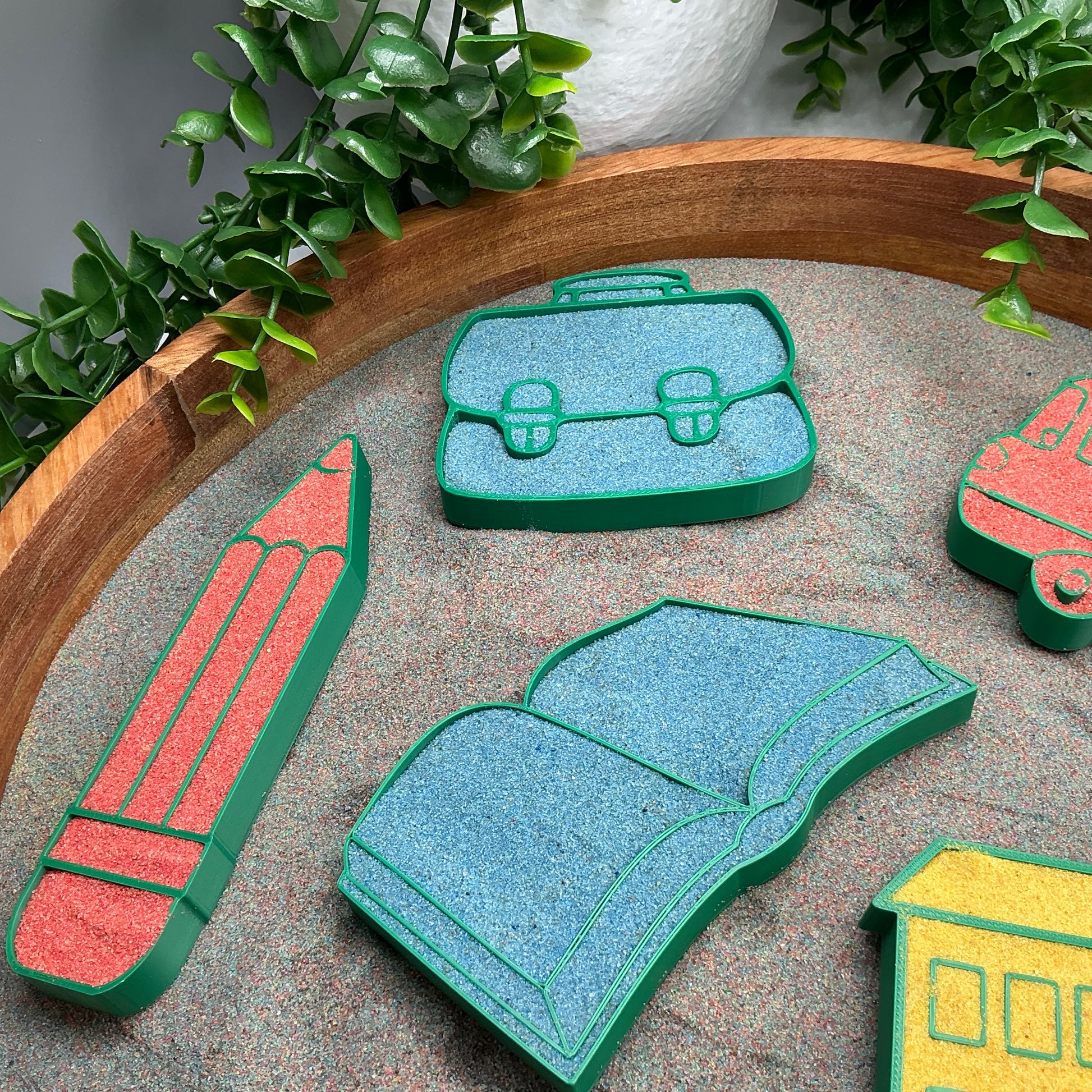 School Sensory Filling Trays 5 Piece Set - side view