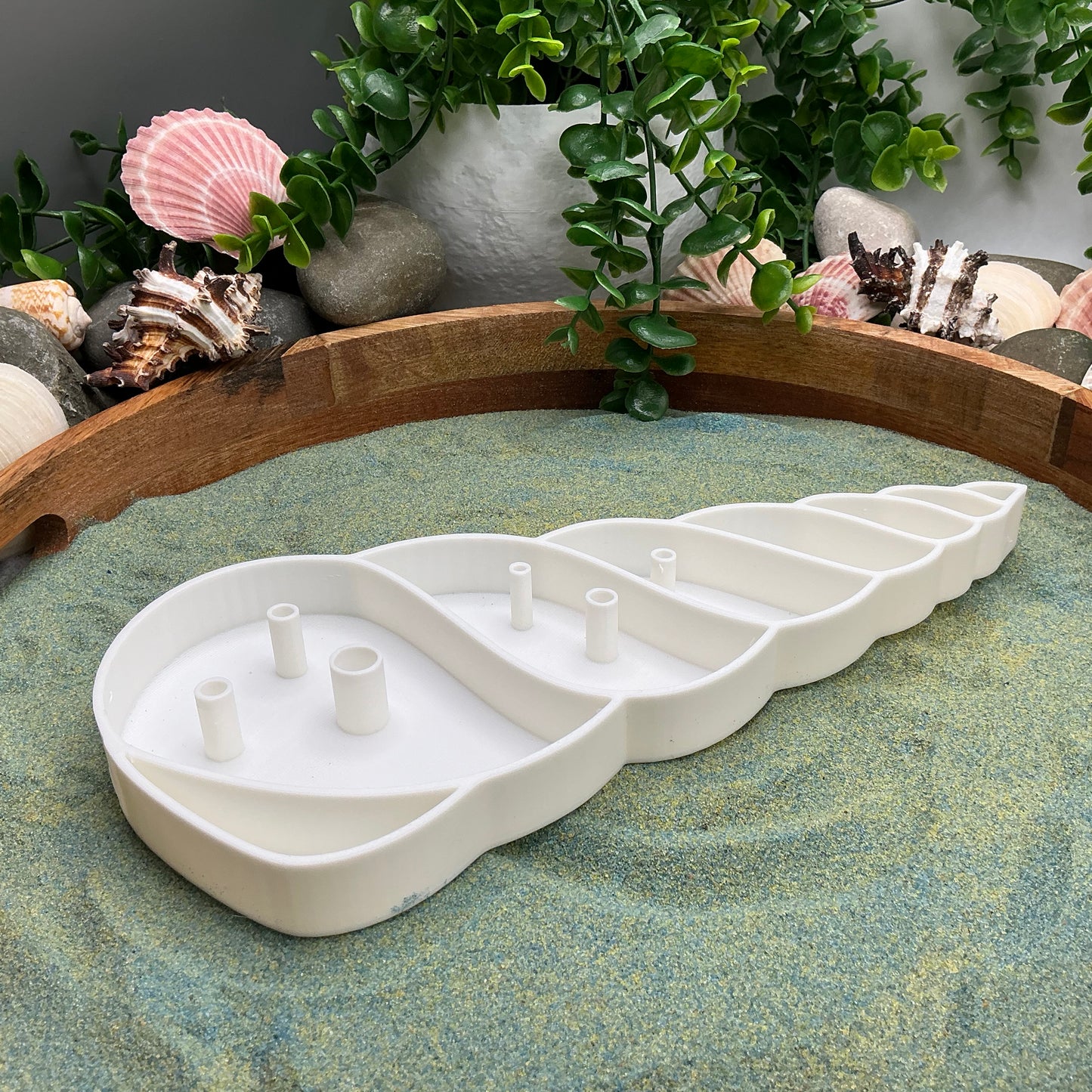 3D-printed large seashells sensory filling tray, 2-piece set for sand tuff trays - view 3 of 8