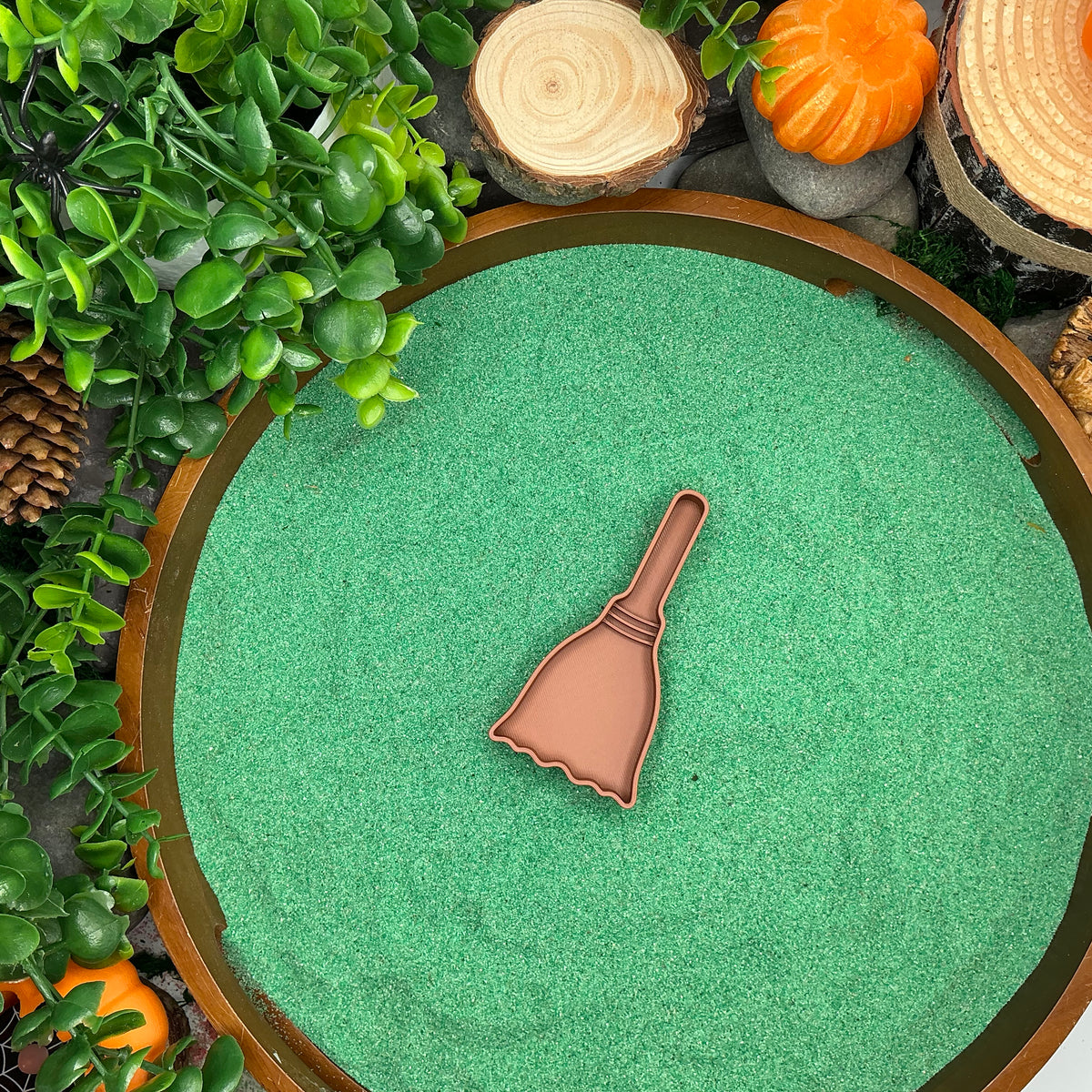 Halloween Witch & Broomstick Sensory Set - 5 Piece Fill Shapes & Trays for Story Play