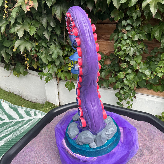 Octopus Tentacle Lantern Stand - Hand Painted 3D Printed Ocean Home Decor, One of a Kind