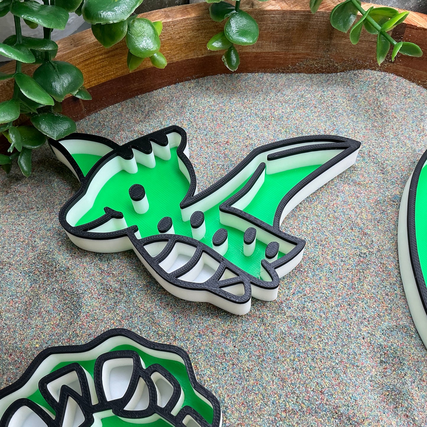 3D-printed dinosaur fill shapes sensory filling tray, 4-piece set for sand and rice tuff trays - view 4 of 13