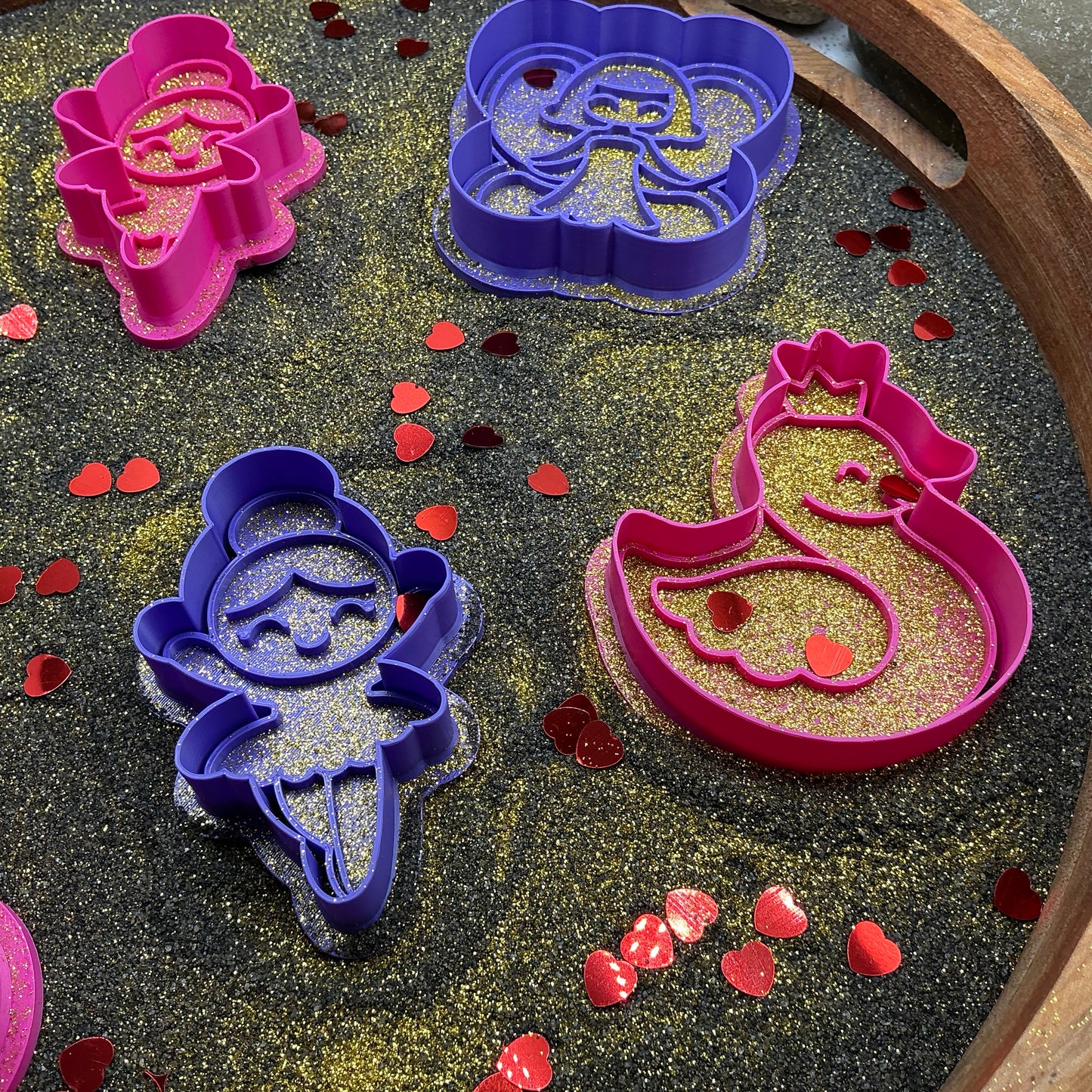 Fairy Ballerina Swan Cutter Stamp Cookie Playdoh 12 piece set play
