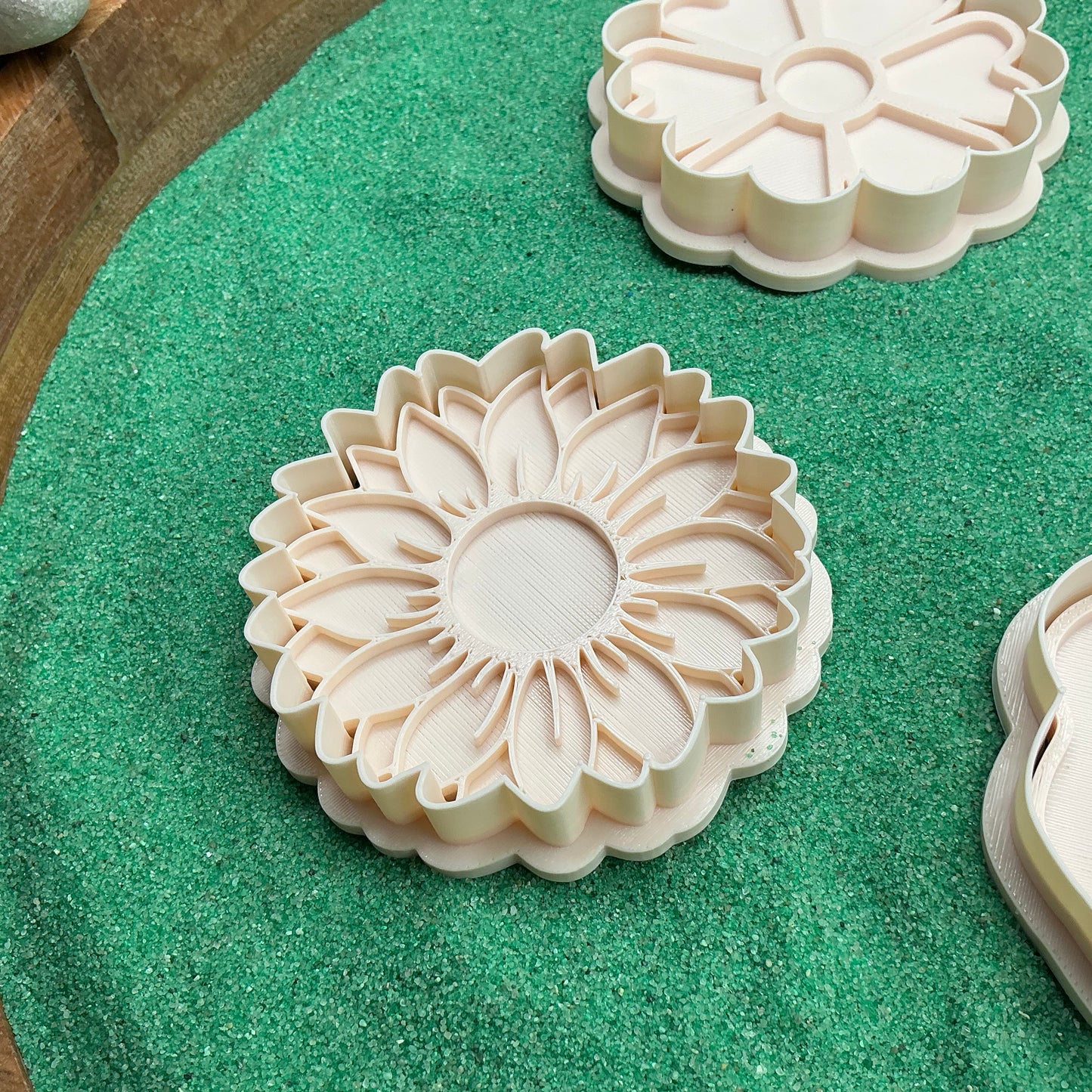 3D-printed flower garden play dough cookie cutter set - 4 piece mini meadow starter set - view 3 of 11