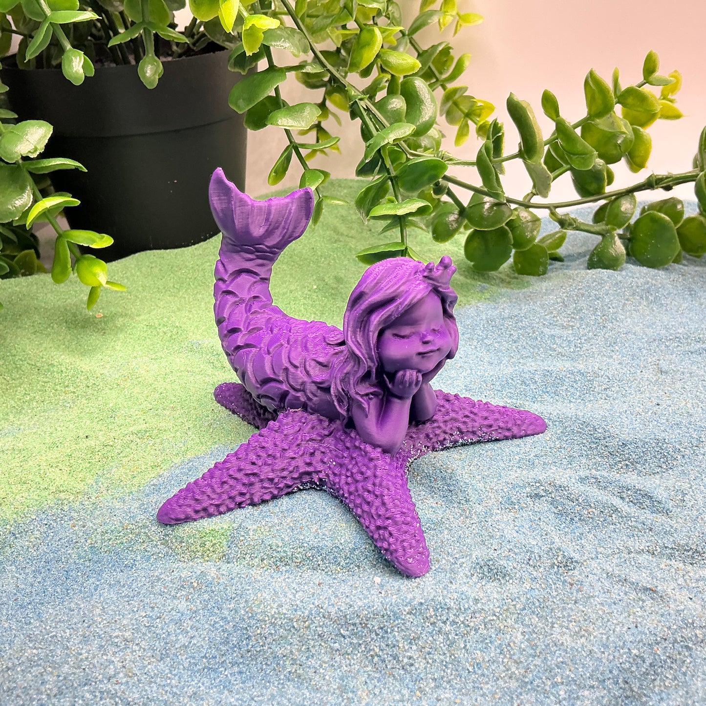 3D Printed Mermaid Princess on Starfish Textured Sensory Toy - View 7