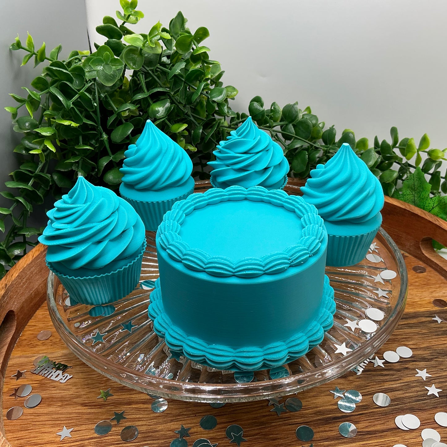 Birthday Cake 3D Printed Play Food Set Eco Friendly Toy Cake & Cupcakes Sensory  - View 5