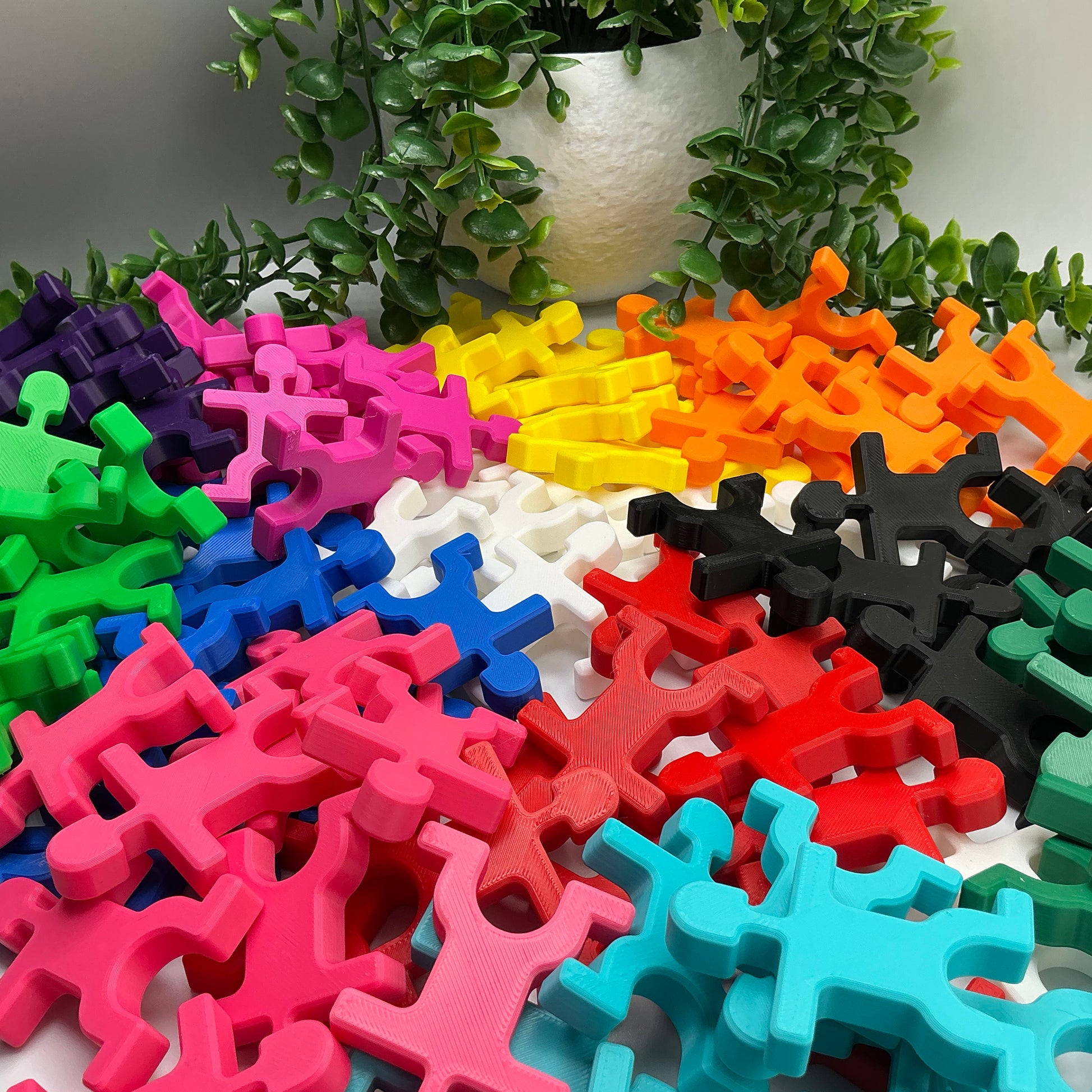 People Stacking Counting Counters (10 Piece Set) Montessori Math Toy Fine Mot... - 3D printed eco-friendly toy by Sarah's 3D Prints