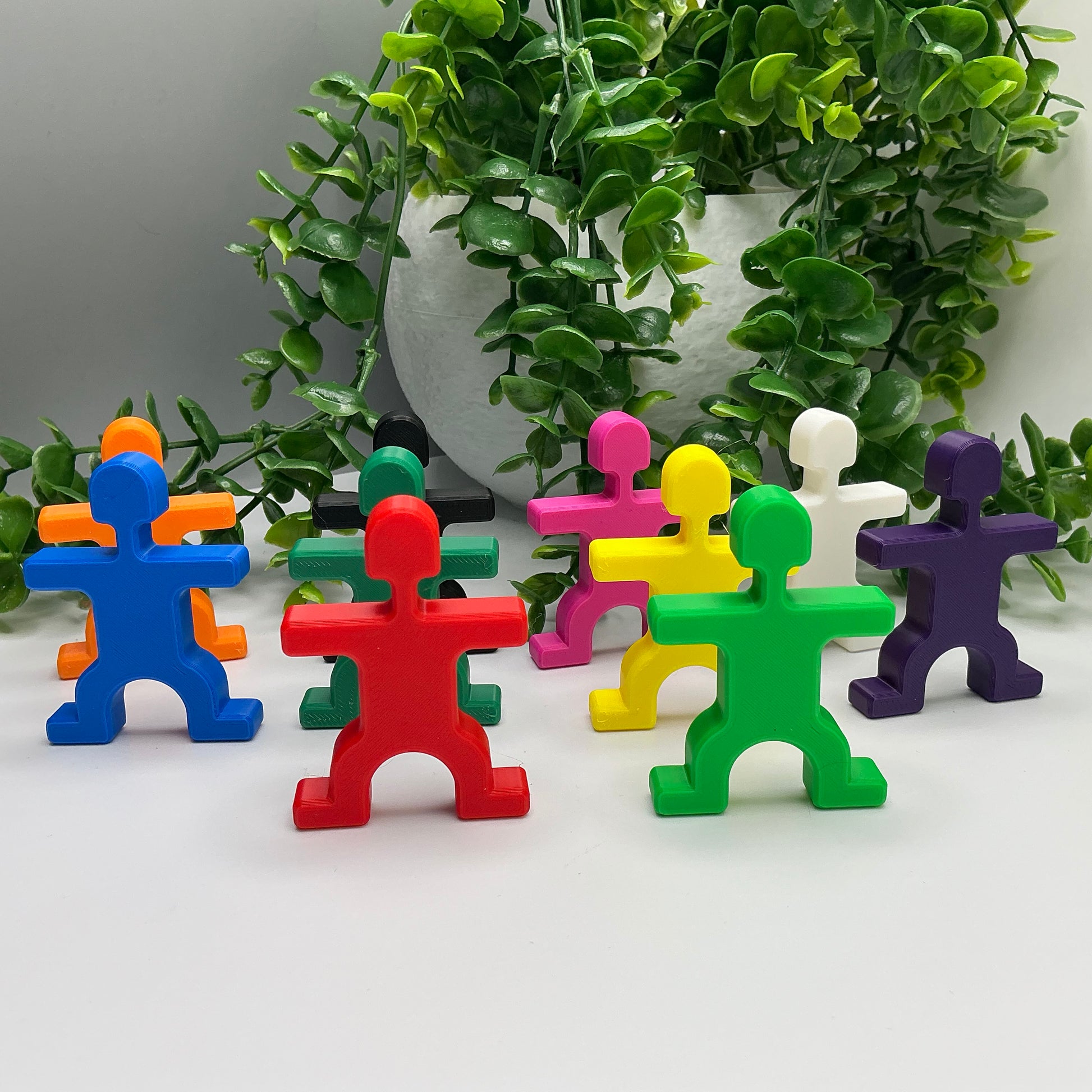 People Stacking Counting Counters (10 Piece Set) Montessori Math Toy Fine Mot... - side view