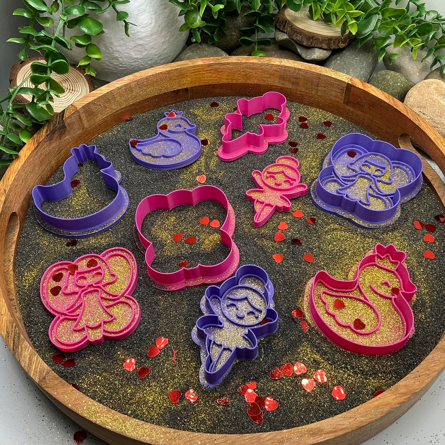 Fairy Ballerina Swan Cutter Stamp Cookie Playdoh 12 piece set play