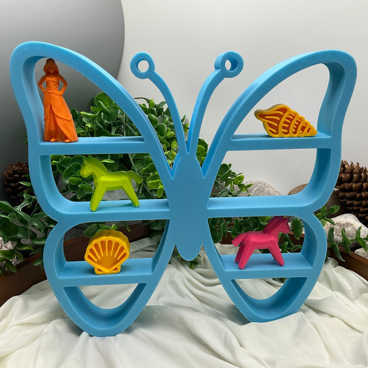 Butterfly table top mini shelf display glow in the dark