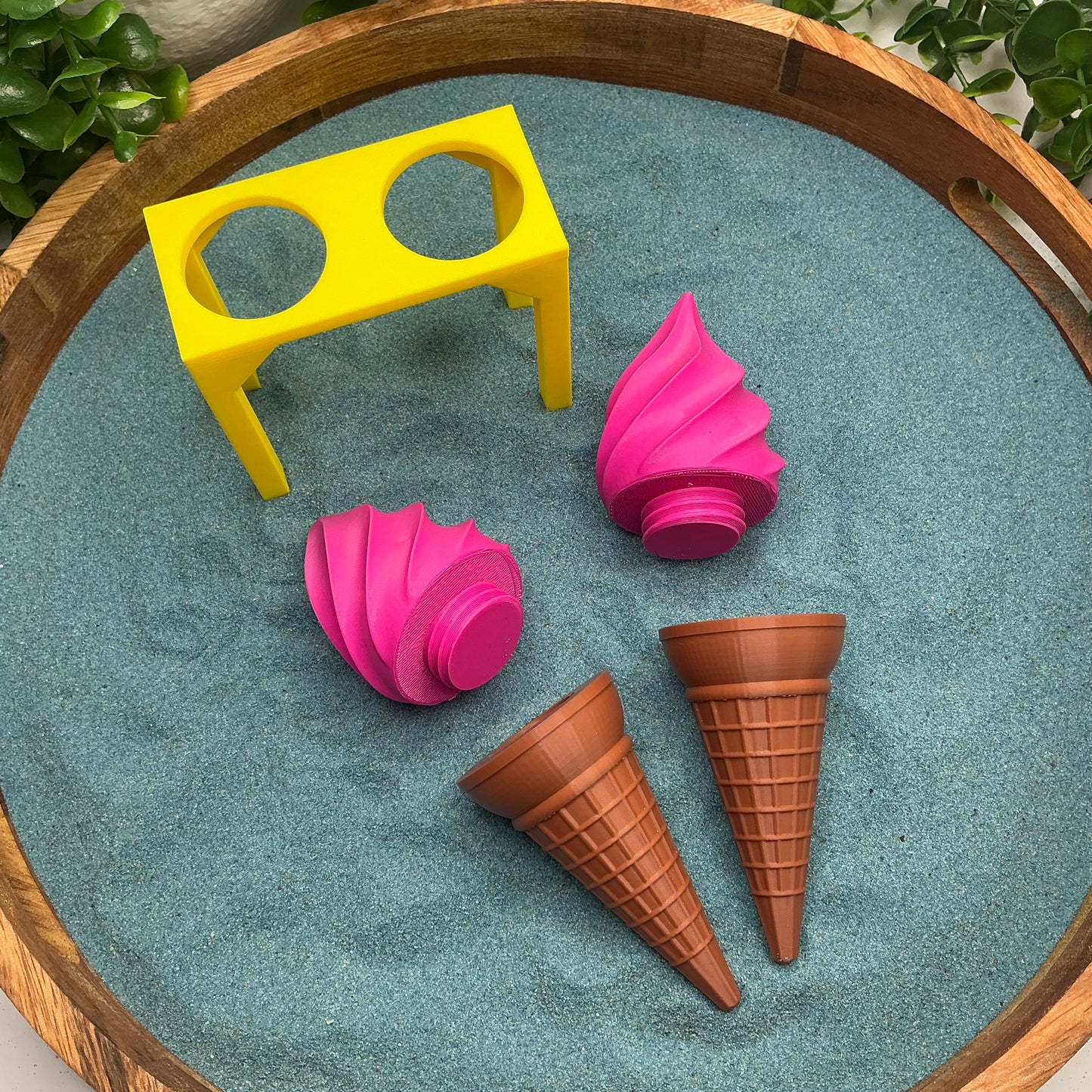 Ice Cream Scoops & Cones Twist Action Role Play Kitchen Food - close-up detail