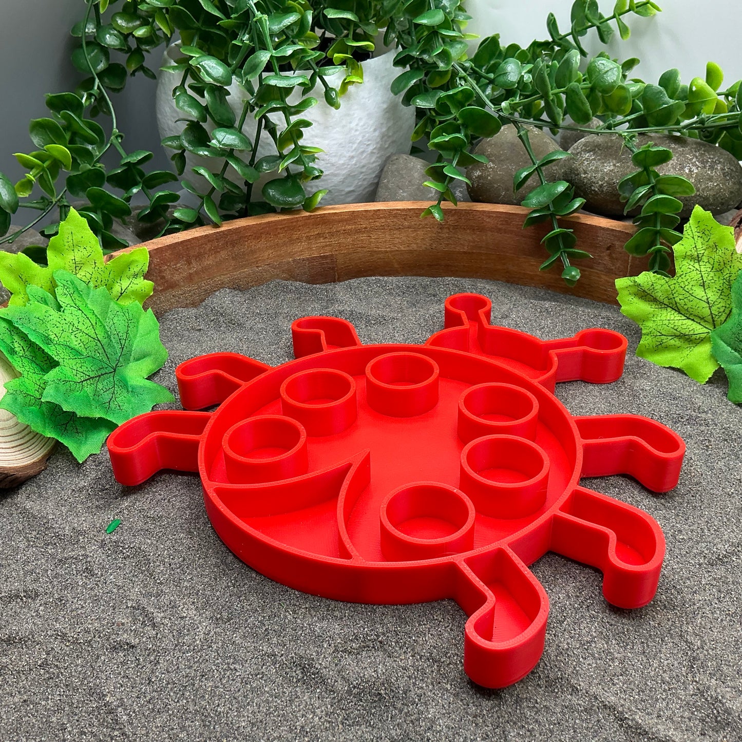 Large Ladybug Sensory Filling Tray - Eco-Friendly 3D Printed for Sand, Rice & Oats