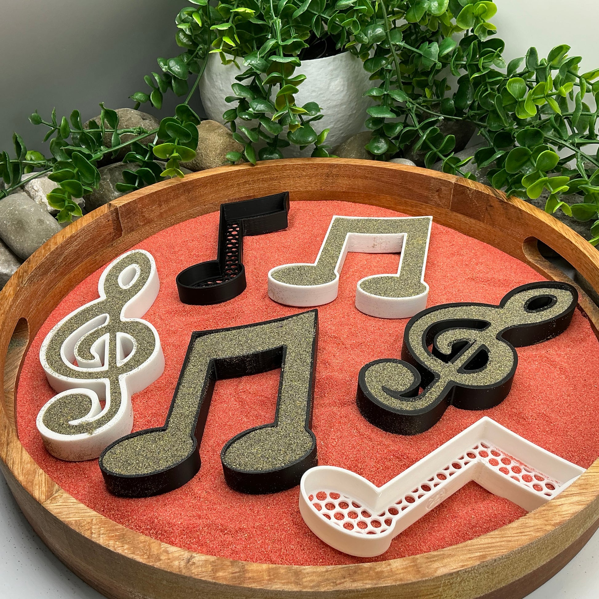 3D-printed musical notes sensory filling tray, 6-piece set for sand and rice tuff trays - view 10 of 10