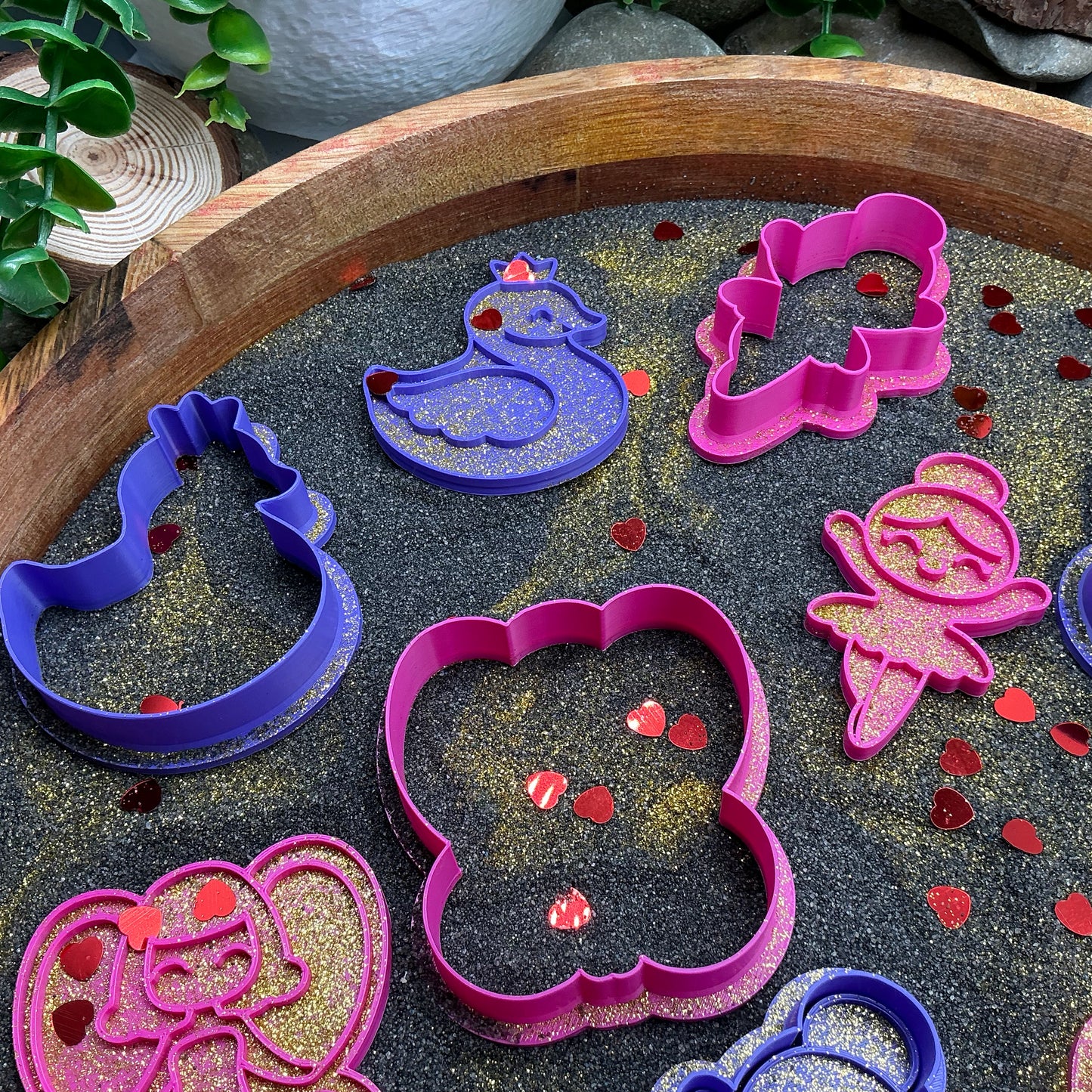 Fairy Ballerina Swan Cutter Stamp Cookie Playdoh 12 piece set play