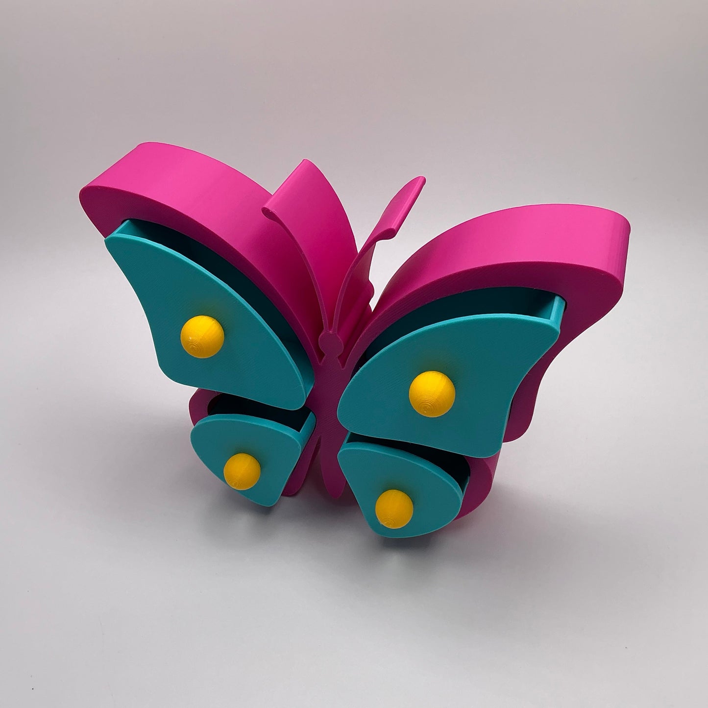 Butterfly Jewellery Box Keepsake Organizer Cute Earring & Ring Storage Girls ... - side view