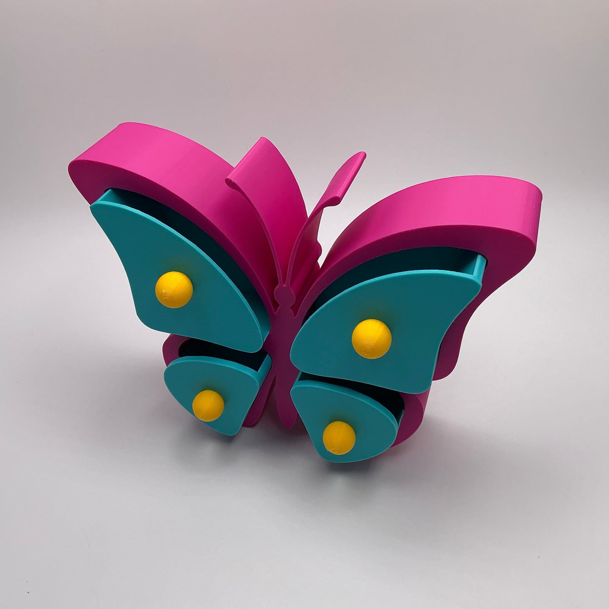 Butterfly Jewellery Box Keepsake Organizer Cute Earring & Ring Storage Girls ... - side view