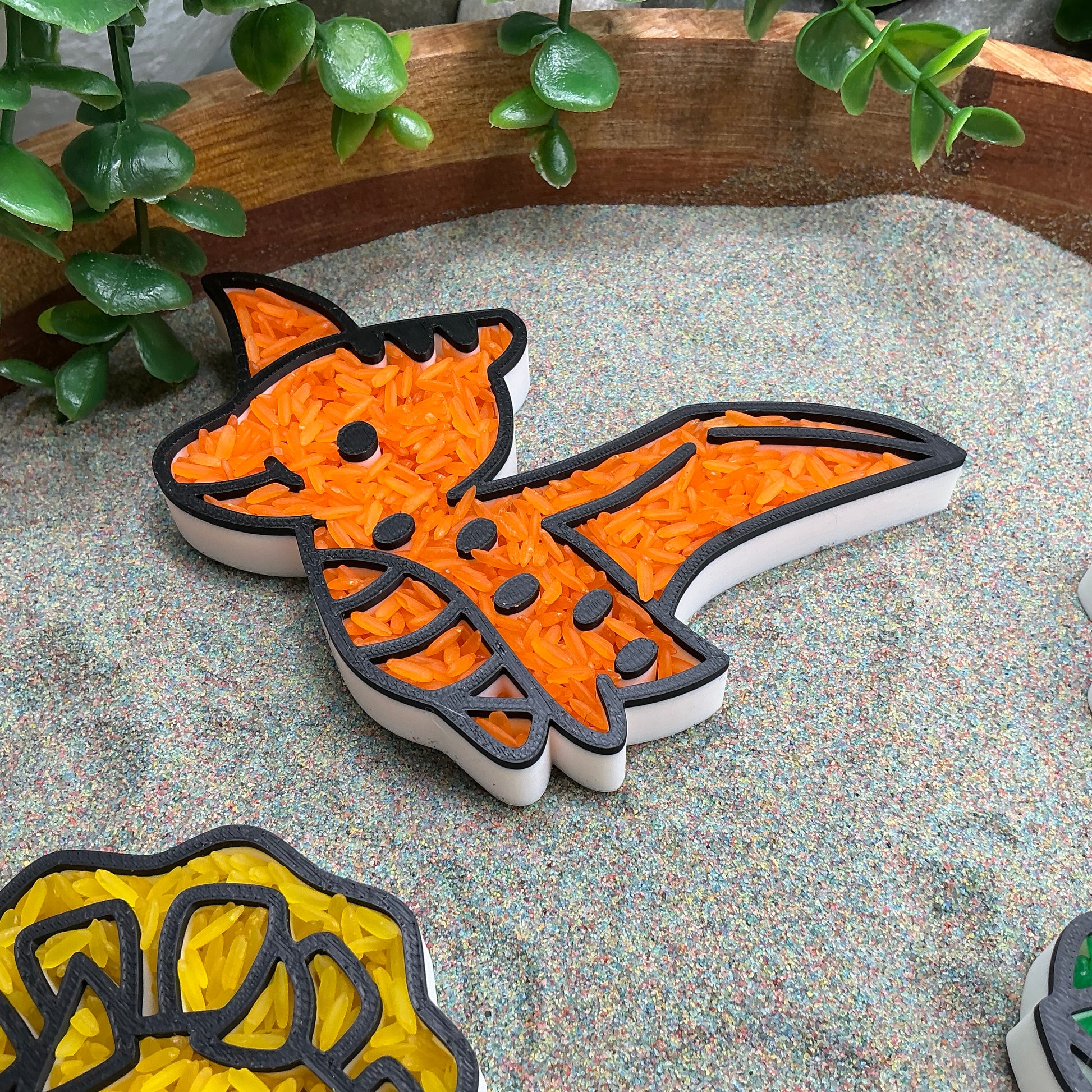 3D-printed dinosaur fill shapes sensory filling tray, 4-piece set for sand and rice tuff trays - view 8 of 13