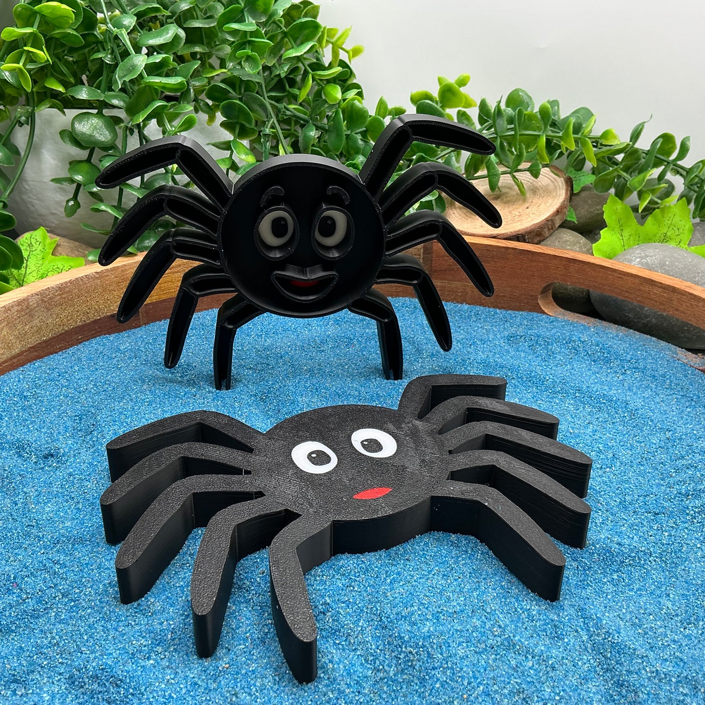 3D-printed spider sensory filling tray for Incy Wincy nursery rhyme and minibeasts play - view 1 of 8