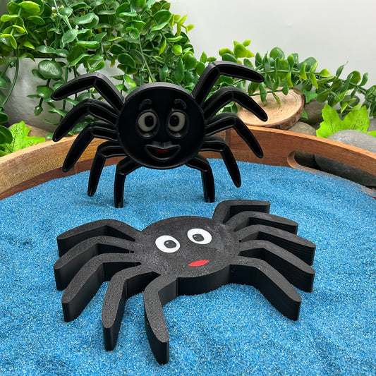 3D-printed spider sensory filling tray for Incy Wincy nursery rhyme and minibeasts play - view 1 of 8