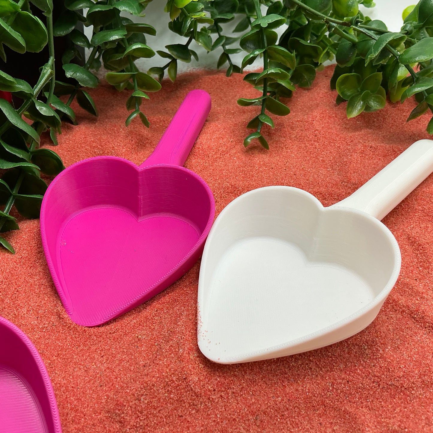 Heart Scoops 4 x Piece Eco-Friendly 3D Printed Toy Sensory Play Scoop for Rice,  - View 6