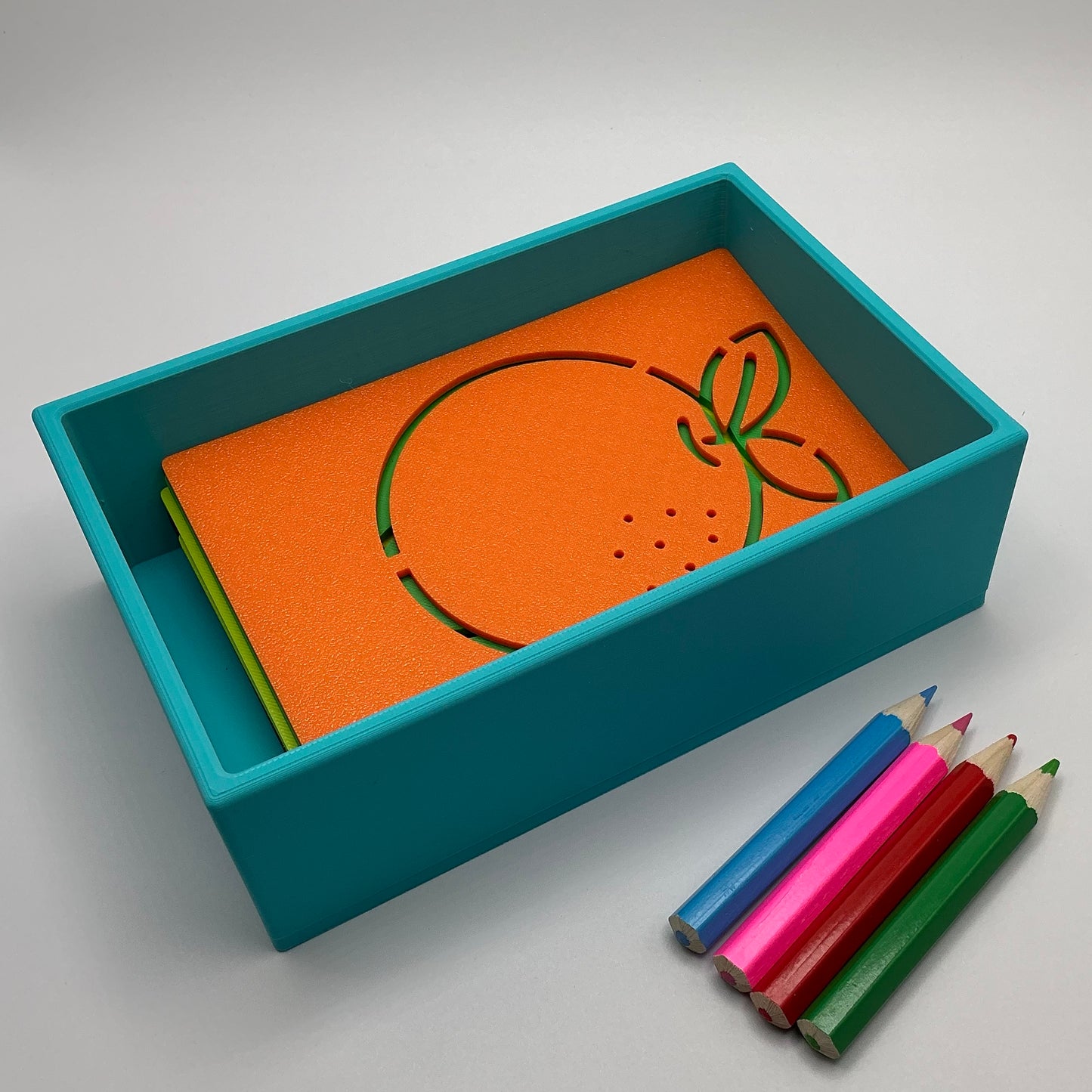 10-Piece Fruit Stencil Set with Storage Box Eco-Friendly 3D Printed Kids Art Too - Close Up