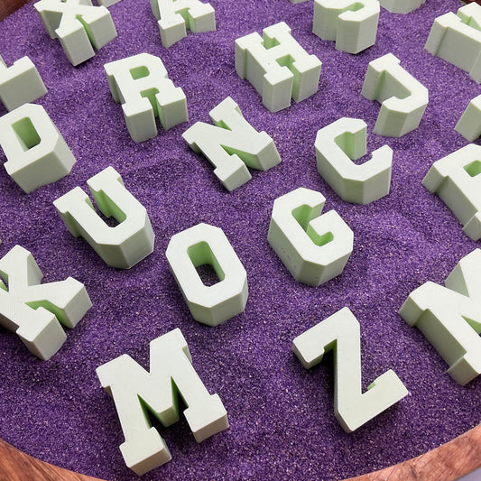 Small chunky stacking alphabet letters A to Z